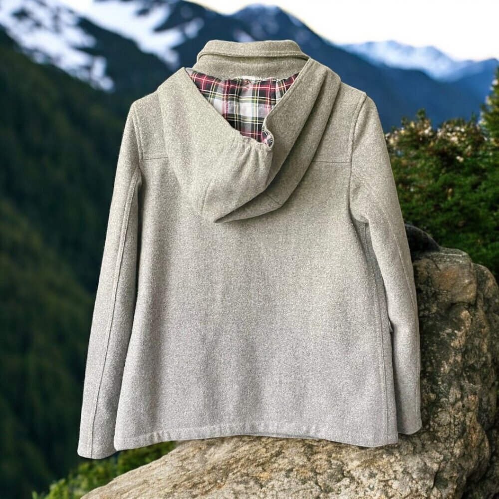 GIRLS COAT WITH HOODIE - GRAY - NANOS - Size 14 - Picture 6 of 7